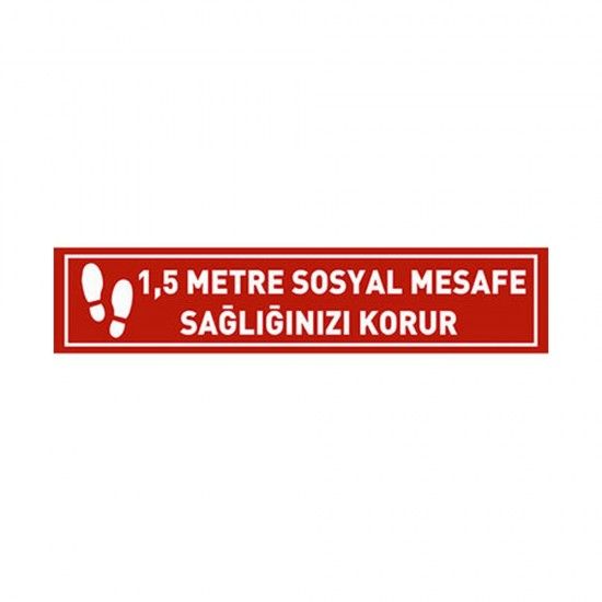1,5 Metre Sosyal Mesafe Sağlığınızı Korur Ayak İzi Yer Etiketi Şerit 70 cm1,5 Metre Sosyal Mesafe Sağlığınızı Korur Ayak İzi Yer Etiketi Şerit 70 cm