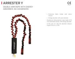 (ARRESTER Y) Düşüş Durdurucu (DOUBLE ARM ROPE WITH ENERGY ABSORBER, NO CARABINERS)