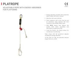 (PLATROPE) Düşüş Durdurucu (ADJUSTABLE ROPE WITH ENERGY ABSORBER FOR PLATFORMS)