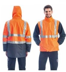 EVEREST PLUS HI-VIS TWO-TONE 5 IN 1 PARKA