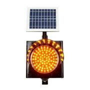 200 mm Led'li Güneş Enerjili Flaşör Siyah Standart Sarı