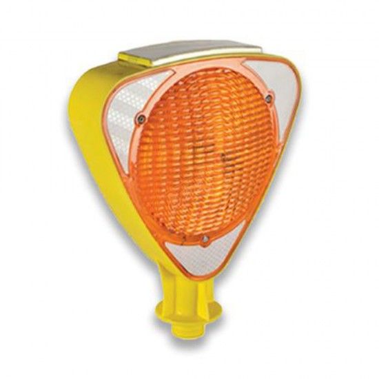 Solar Ledli Flaşör Lamba (Sarı)