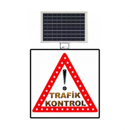 Dikkat Trafik Kontrol 600x600 mm