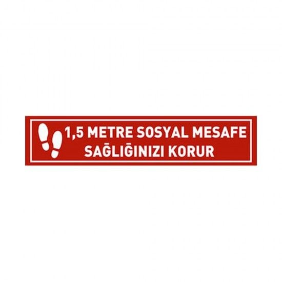 1,5 Metre Sosyal Mesafe Sağlığınızı Korur Ayak İzi Yer Etiketi Şerit 70 cm1,5 Metre Sosyal Mesafe Sağlığınızı Korur Ayak İzi Yer Etiketi Şerit 70 cm