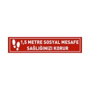 1,5 Metre Sosyal Mesafe Sağlığınızı Korur Ayak İzi Yer Etiketi Şerit 70 cm1,5 Metre Sosyal Mesafe Sağlığınızı Korur Ayak İzi Yer Etiketi Şerit 70 cm