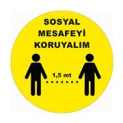 Sosyal Mesafeyi Koruyalım Yer Etiketi 30 cm